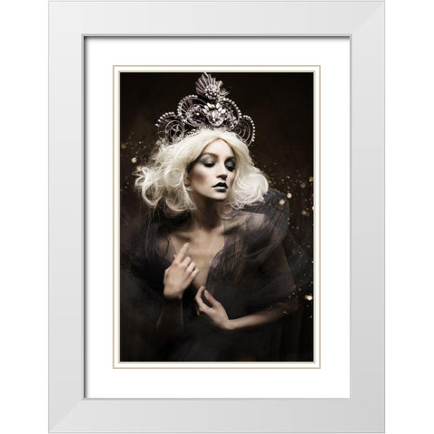 Extravagance White Modern Wood Framed Art Print with Double Matting by Siegart