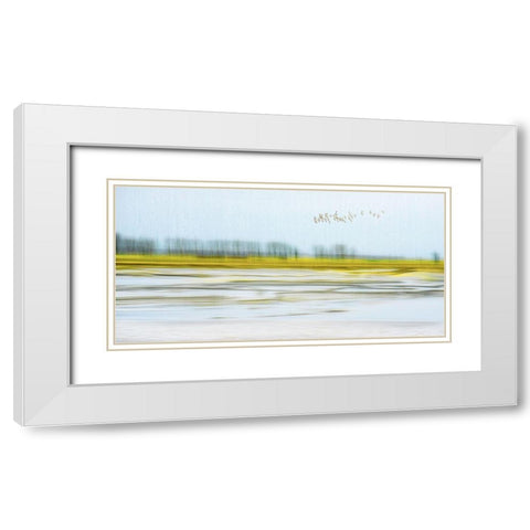 Peace White Modern Wood Framed Art Print with Double Matting by Chan, Mozart