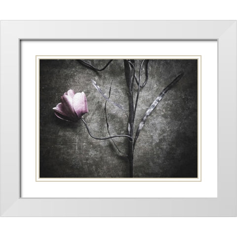 Lonely White Modern Wood Framed Art Print with Double Matting by Lagaa, Kahar