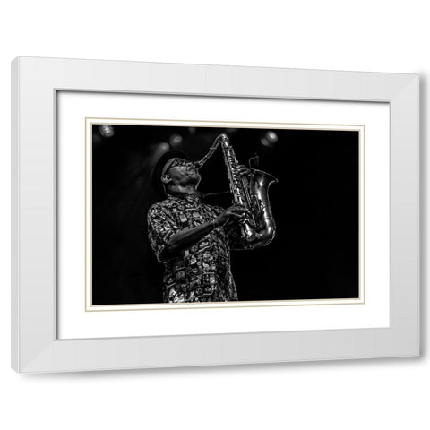 Magic Moments 01 White Modern Wood Framed Art Print with Double Matting by Domont, Jois