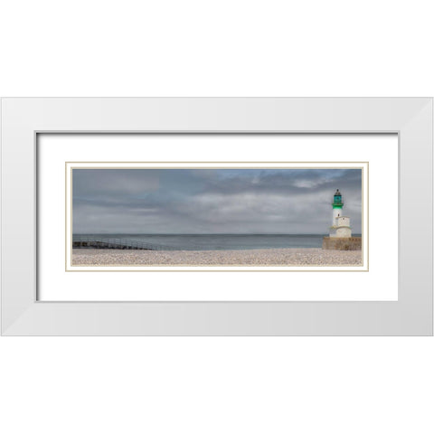 Tracport Lighthouse White Modern Wood Framed Art Print with Double Matting by Claes, Gilbert