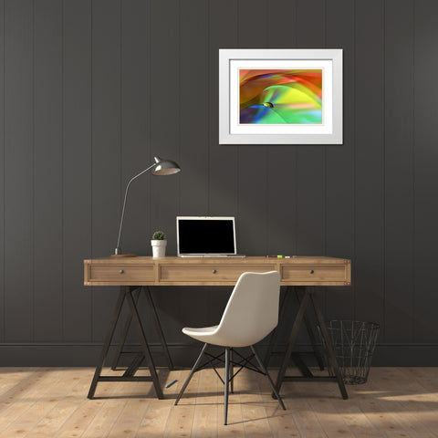 Color Cascade White Modern Wood Framed Art Print with Double Matting by Westum, Heidi