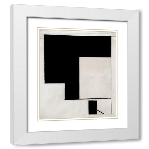 Untitled White Modern Wood Framed Art Print with Double Matting by Niemiec, Anna