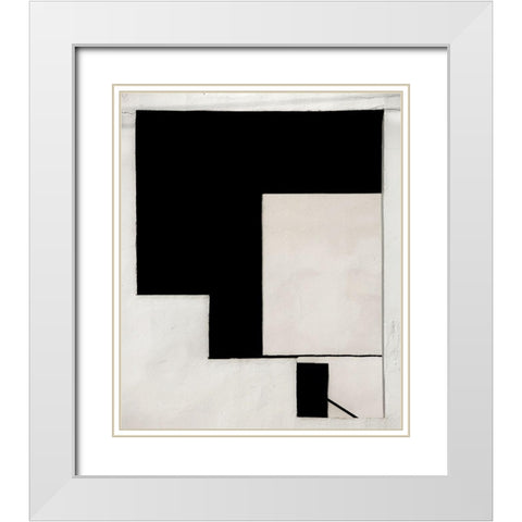 Untitled White Modern Wood Framed Art Print with Double Matting by Niemiec, Anna