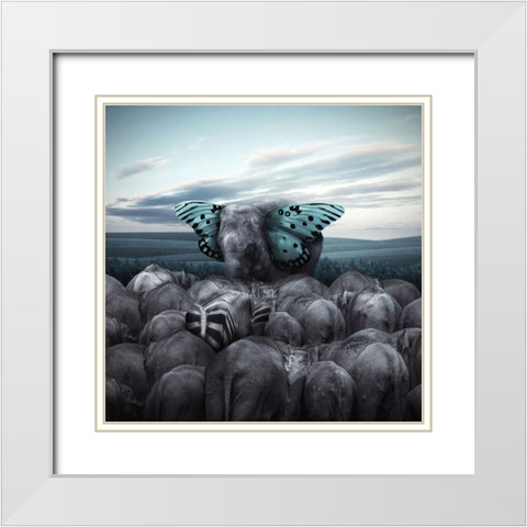 Hail To The King White Modern Wood Framed Art Print with Double Matting by Hardibudi
