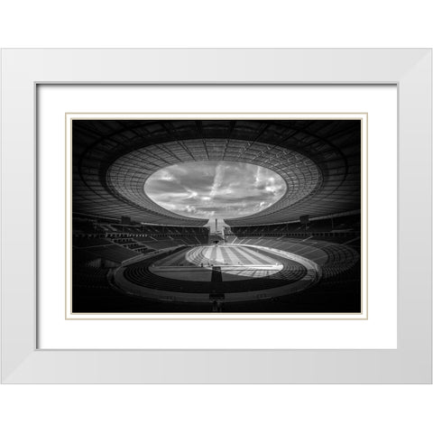 Window To Heaven White Modern Wood Framed Art Print with Double Matting by Pfeiffer, Peter