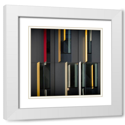 Windows Trilogy White Modern Wood Framed Art Print with Double Matting by Vangindertael, Luc