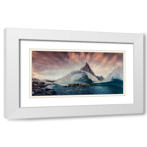 Pakistan K2 A??Accccoaandsup1;?C??A??A?? White Modern Wood Framed Art Print with Double Matting by Qiye