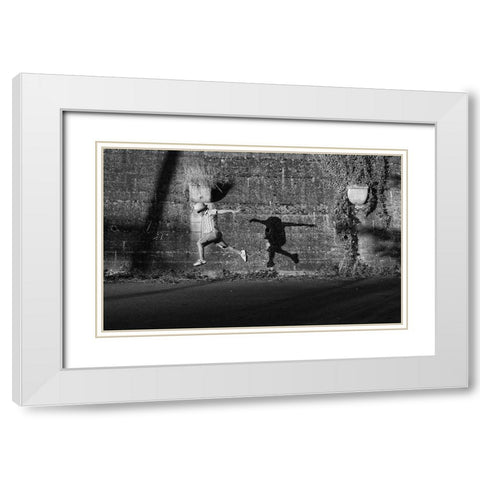 New Generation White Modern Wood Framed Art Print with Double Matting by Ferrara, Carlo
