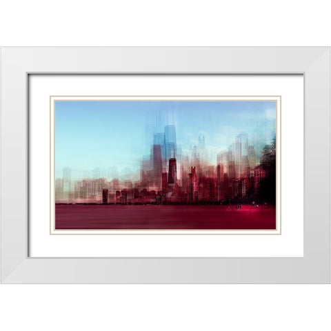 Red Chicago White Modern Wood Framed Art Print with Double Matting by Chiriaco, Carmine