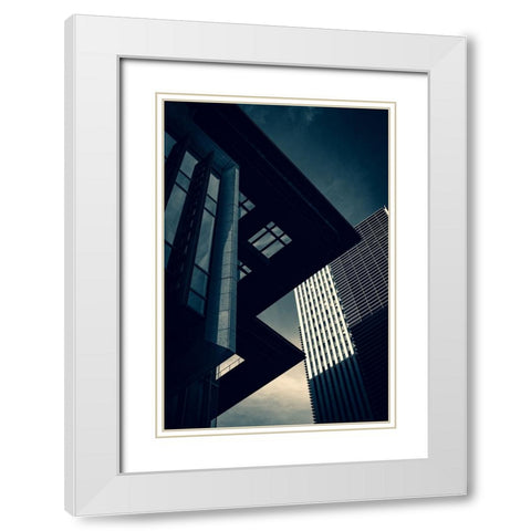 Edge White Modern Wood Framed Art Print with Double Matting by Kataoka, Takao