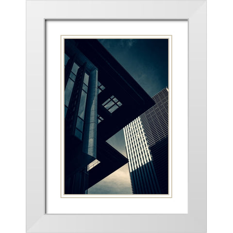 Edge White Modern Wood Framed Art Print with Double Matting by Kataoka, Takao