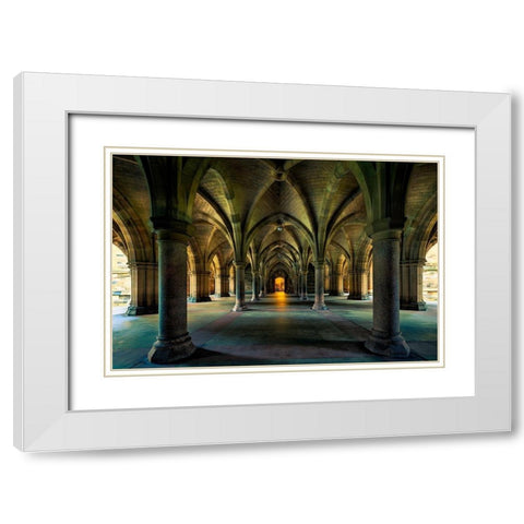 Go In White Modern Wood Framed Art Print with Double Matting by Pastor Benjumeda, Eugenio