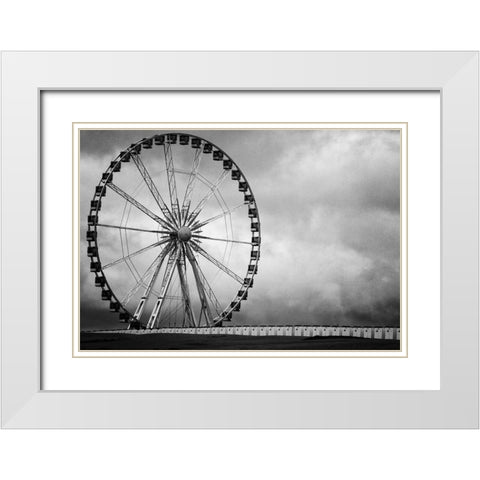 Cabins And Cabins White Modern Wood Framed Art Print with Double Matting by Flour, Jef