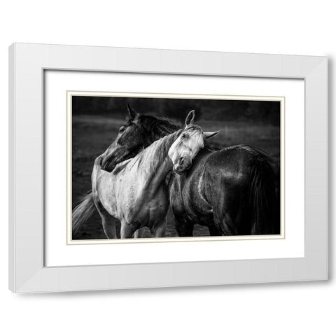 Warm Rain White Modern Wood Framed Art Print with Double Matting by Chapa, Niko
