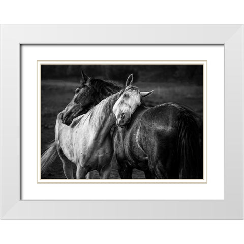 Warm Rain White Modern Wood Framed Art Print with Double Matting by Chapa, Niko