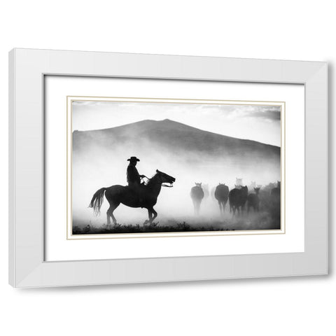 His Territory! White Modern Wood Framed Art Print with Double Matting by Pancareken, Yavuz