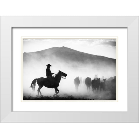 His Territory! White Modern Wood Framed Art Print with Double Matting by Pancareken, Yavuz