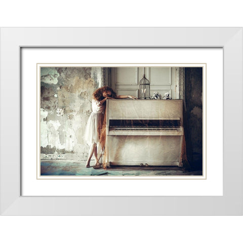 It Is Both A Blessing And A Curse To Feel Everything So Very Deeply... White Modern Wood Framed Art Print with Double Matting by Bolgov, Ruslan