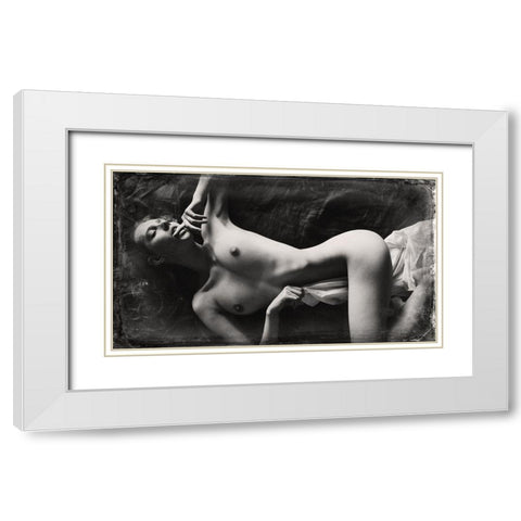 Raih White Modern Wood Framed Art Print with Double Matting by Oryx, Gene