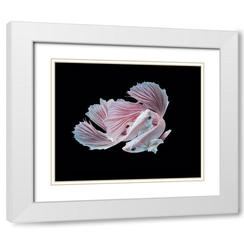 The Love White Modern Wood Framed Art Print with Double Matting by Halil, Andi