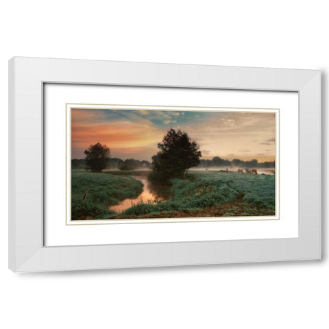Foggy Dream White Modern Wood Framed Art Print with Double Matting by Dingemans, Saskia