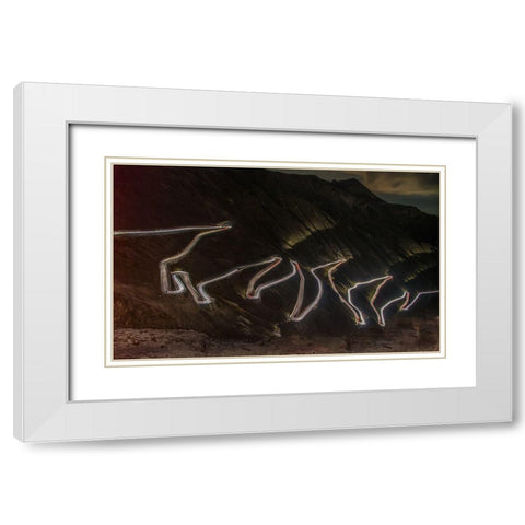 Passo Dello Stelvio White Modern Wood Framed Art Print with Double Matting by Caleffi, Emanuele