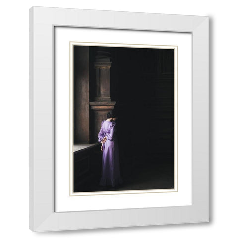 Sylvia White Modern Wood Framed Art Print with Double Matting by Gorecka, Dorota