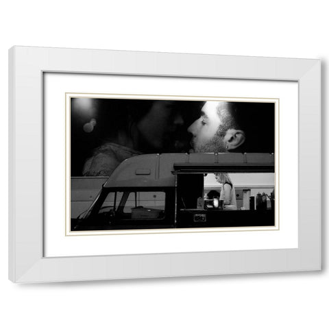 Paris White Modern Wood Framed Art Print with Double Matting by Muroiwa, Go