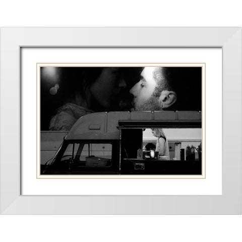 Paris White Modern Wood Framed Art Print with Double Matting by Muroiwa, Go