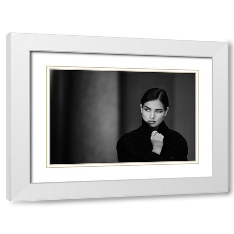 Gulsina White Modern Wood Framed Art Print with Double Matting by Peter Muller Photography
