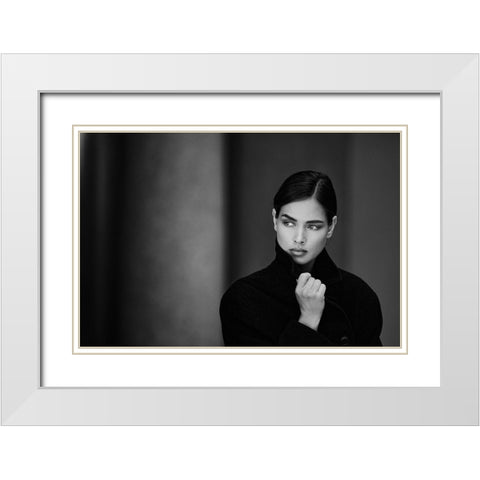 Gulsina White Modern Wood Framed Art Print with Double Matting by Peter Muller Photography