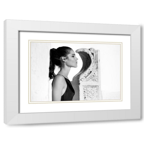 Greece Memories White Modern Wood Framed Art Print with Double Matting by Peter Muller Photography