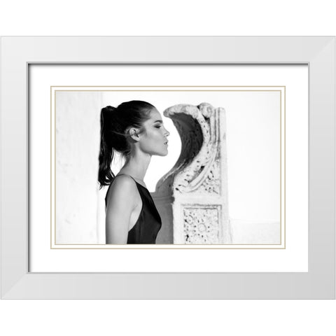 Greece Memories White Modern Wood Framed Art Print with Double Matting by Peter Muller Photography