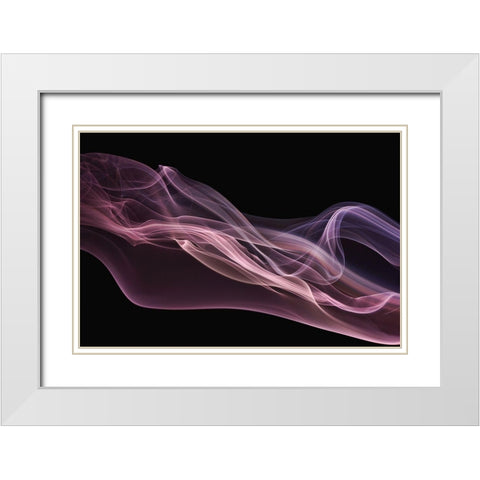 Floating Purple In Pink White Modern Wood Framed Art Print with Double Matting by Westum, Heidi