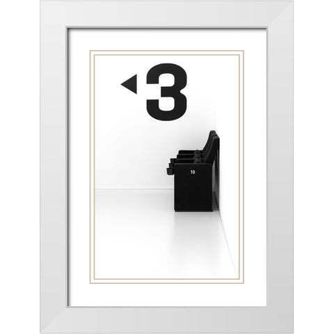 Choose A Number White Modern Wood Framed Art Print with Double Matting by van Son, Greetje