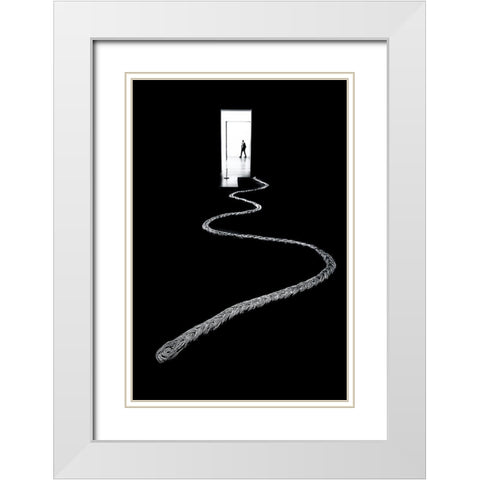 Tate Museum  London White Modern Wood Framed Art Print with Double Matting by Eichelberg, Amnon