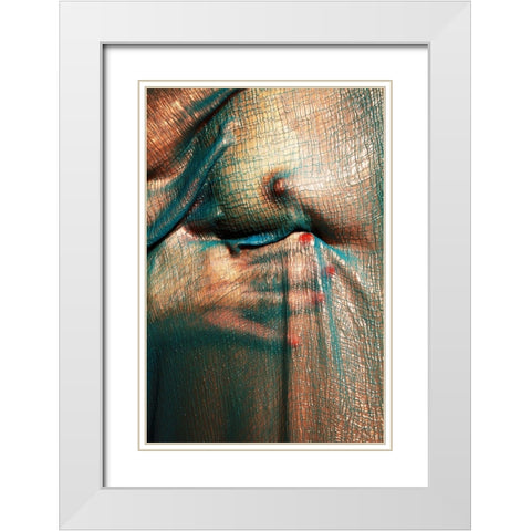 Untitled White Modern Wood Framed Art Print with Double Matting by Bousca, Bogdan