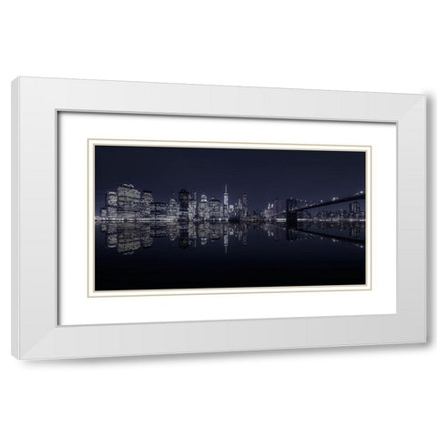 Never Sleeps (3) White Modern Wood Framed Art Print with Double Matting by Ruiz Dueso, Jorge