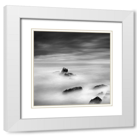 A Piece Of Rock 35 White Modern Wood Framed Art Print with Double Matting by Digalakis, George
