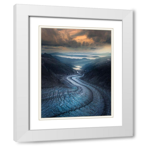 Snake Glacier White Modern Wood Framed Art Print with Double Matting by S. Chia, James