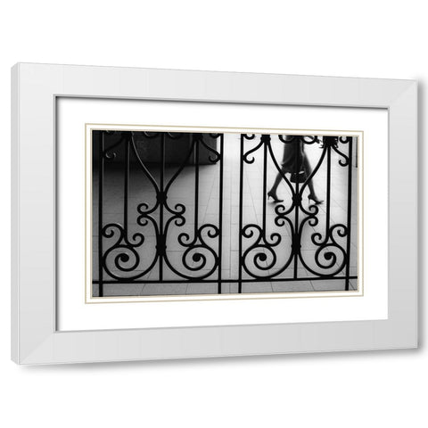 Street 15 White Modern Wood Framed Art Print with Double Matting by Miyagi, Masahiro