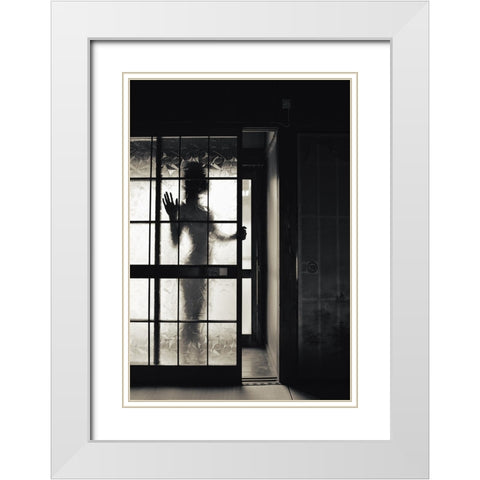 ShaÂWa White Modern Wood Framed Art Print with Double Matting by Amenomori, Keiichiro