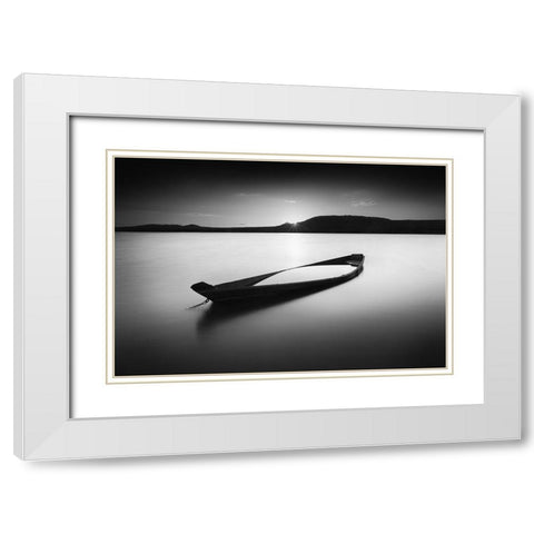 Zuratkul-Zen White Modern Wood Framed Art Print with Double Matting by Trakhtenberg, Mikhail