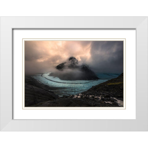 First Light White Modern Wood Framed Art Print with Double Matting by S. Chia, James