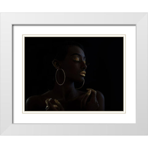 Untitled White Modern Wood Framed Art Print with Double Matting by Eichelberg, Amnon