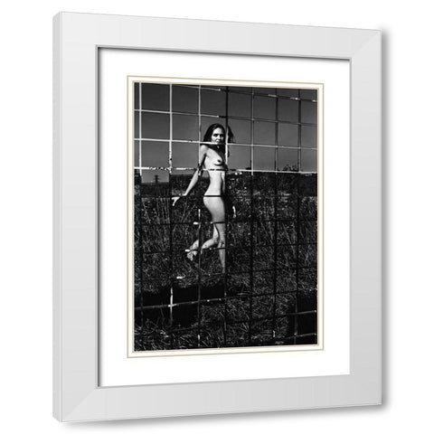Untitled White Modern Wood Framed Art Print with Double Matting by Faletkin, Mikhail