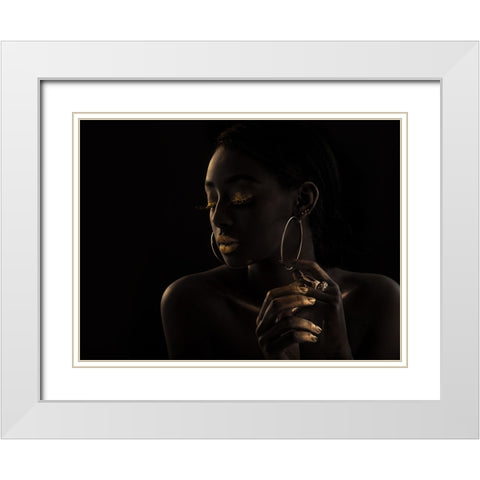 Untitled White Modern Wood Framed Art Print with Double Matting by Eichelberg, Amnon