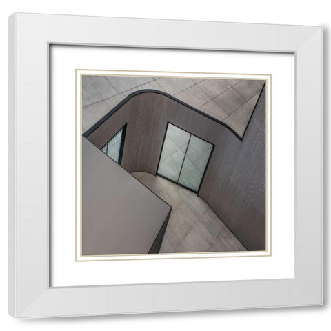 Third Level White Modern Wood Framed Art Print with Double Matting by Claes, Gilbert