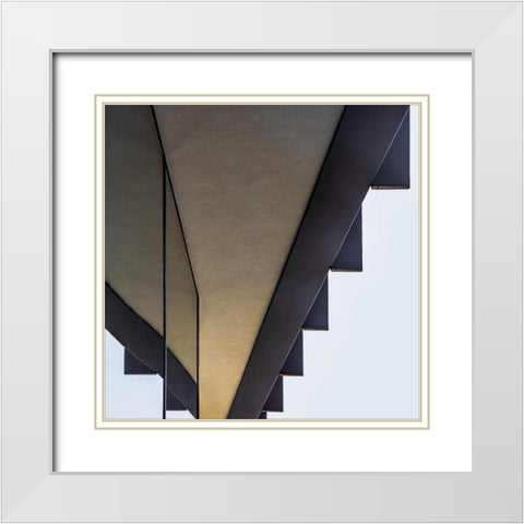 Facciata Dentata White Modern Wood Framed Art Print with Double Matting by Claes, Gilbert